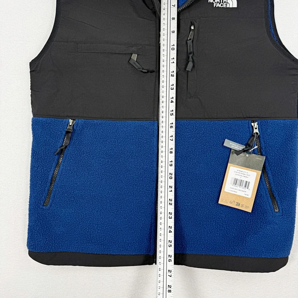 The North Face Retro Denali Vest Size S Mens Estate Blue Tnf Black NF0A88XJF1T-S